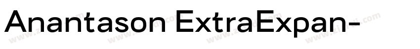 Anantason ExtraExpan字体转换